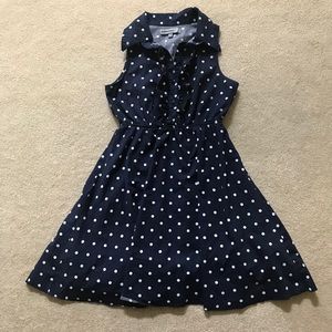 Vintage Navy Polka Dot Bailey Blue Dress